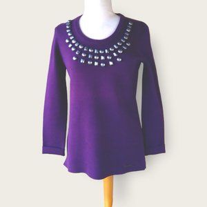 Burberry Studded Crew Neck Sweater Size L